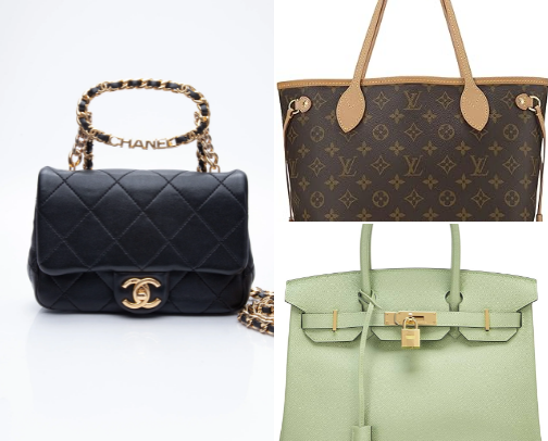 Designer handbags cover photo collage