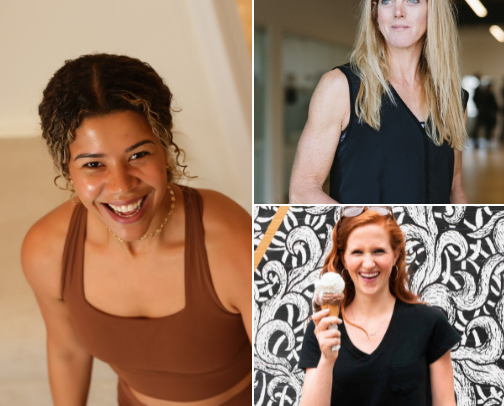Work out video for 40+ low impact. Nutrition and health advice cover photo collage