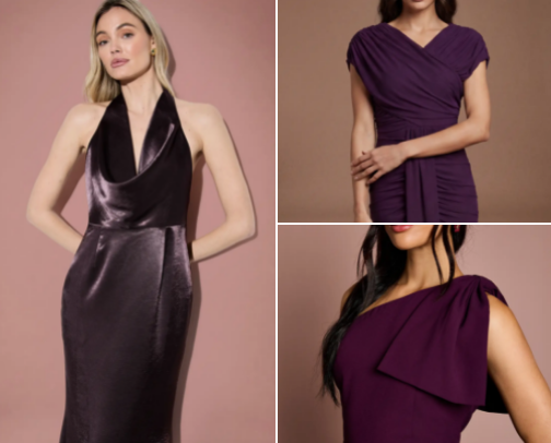 Burgundy Wine Bridesmaid Dresses cover photo collage
