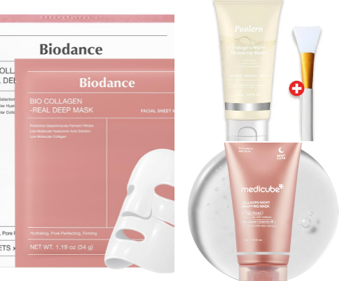 my favorite face masks that gives you glass skin✨ cover photo collage