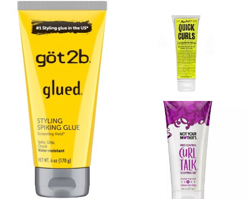 Curly hair products cover photo collage