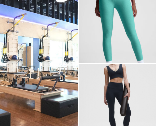 My go-to place and items for Pilates cover photo collage