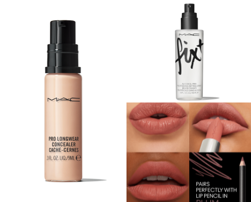 M.A.C beauty products cover photo collage