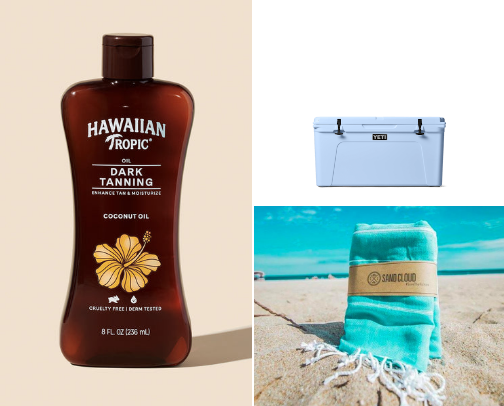Beach essentials🌊🌅👙 cover photo collage