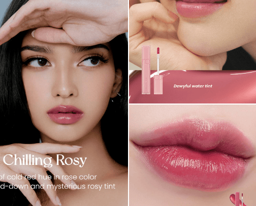 cool tone makeup cover photo collage