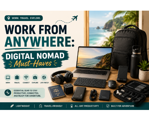 🌍 Work From Anywhere: Digital Nomad Must-Haves cover photo collage