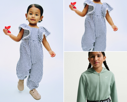 Kids clothing cover photo collage