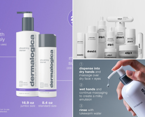 Skin care cover photo collage