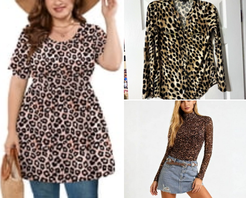 Trendy leopard print clothes for women cover photo collage