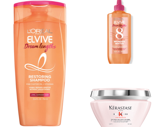 Everything you need for long and shiny hair cover photo collage