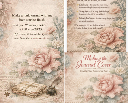 How to make a Junk Journal from scratch cover photo collage