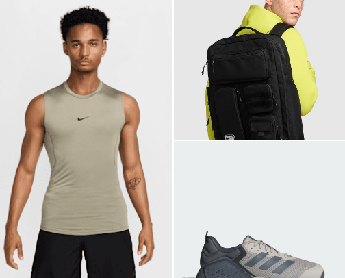 Gym equipment cover photo collage