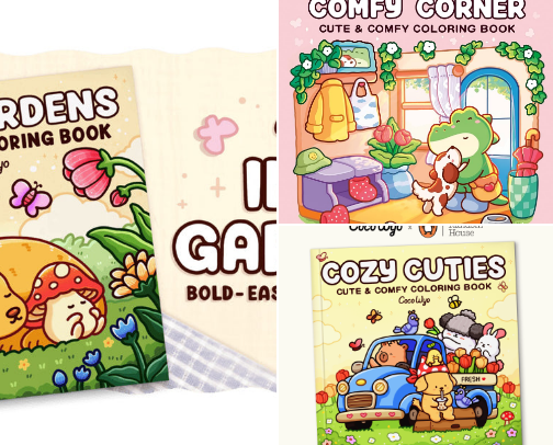 Coloring Is For Everyone:  The Finest Coloring Finds… on a budget cover photo collage