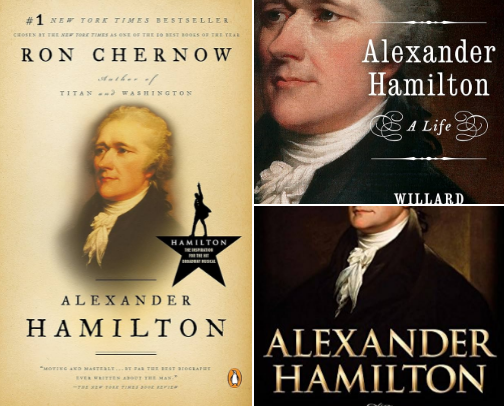 Books about Aleander Hamilton cover photo collage