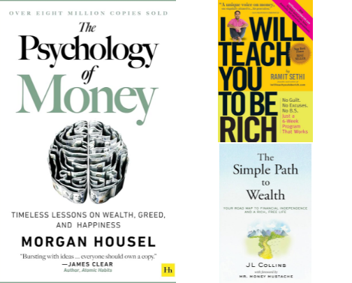 Money & Investing Books for Long-Term Wealth, Psychology & Smart Decisions cover photo collage