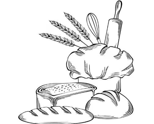 Bread baking necessities cover photo collage