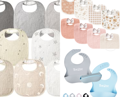 🥇Baby Bibs for Drooling, Feeding & Everyday Messes cover photo collage