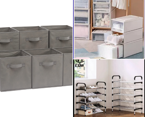 "My must have Organizers for a Clutter Free space." cover photo collage