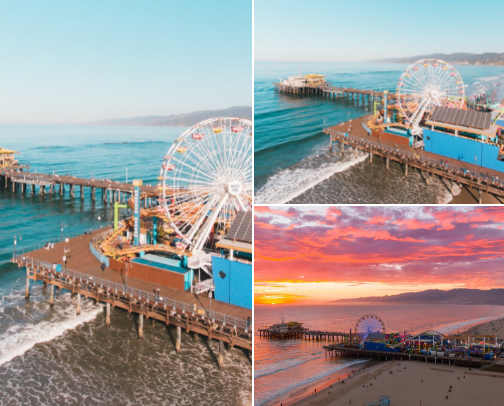 THINGS TO DO AT SANTA MONICA PIER WITH FRIENDS! 🏖️ cover photo collage