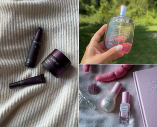 skincare that made me love my bare face 🩵 cover photo collage