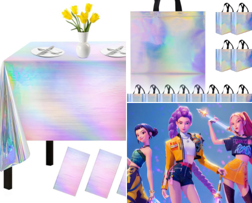K Pop Demon Hunters Birthday Party cover photo collage