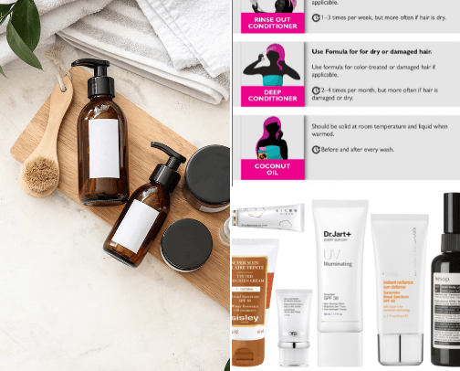 Skin care🧴 cover photo collage