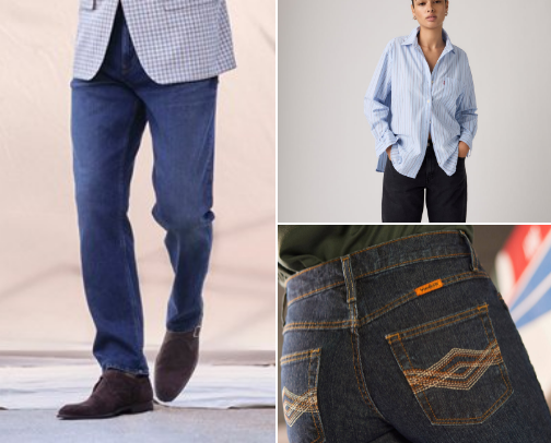 Best and faves in Denim :men and woman fashionwear and accessories cover photo collage