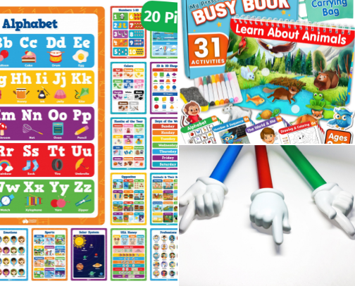 Perfect items for homeschooling 3 wild ones ages 1, 2 & 3! cover photo collage