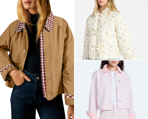 Affordable & Adorable Spring Jackets cover photo collage