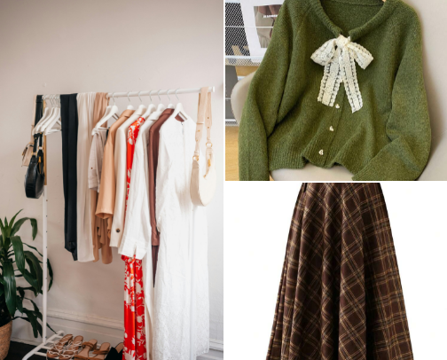 dream clothes of student girlie cover photo collage