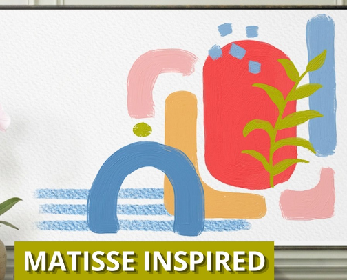 LIVE LIKE MATISSE - ART PRINTS, HOME DECOR & TV SCREENSAVERS INSPIRED BY THE GREAT MASTER cover photo collage