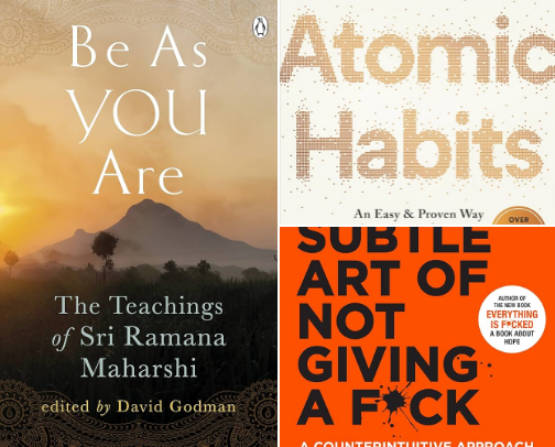 Books to know self (Awareness & Conscious Living) cover photo collage