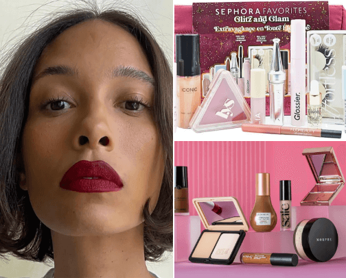 Fall and winter makeup cover photo collage