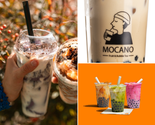 Bubble tea lover cover photo collage