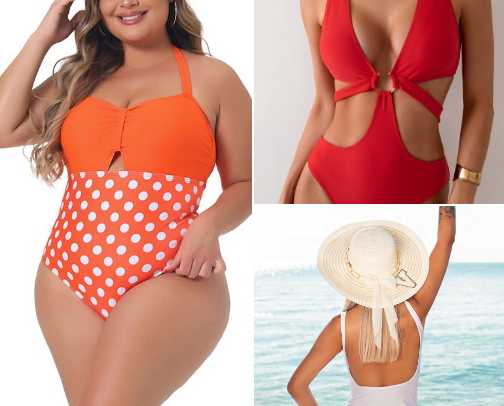 Scintillating swimwear for all body types. cover photo collage