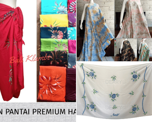 Rekomendasi kain pantai khas Bali cover photo collage