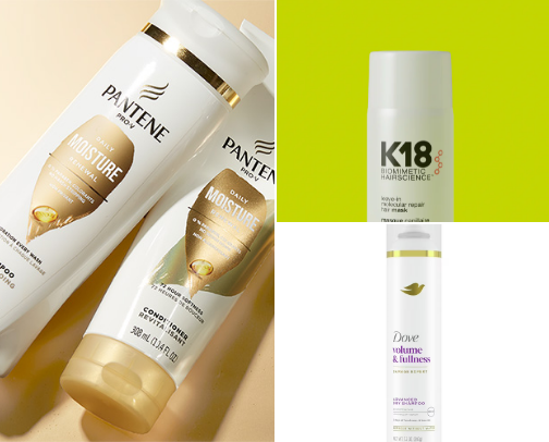 Hair products cover photo collage