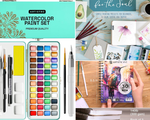 Watercolor cover photo collage