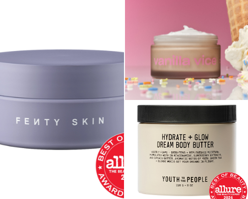 Everything Body butter,cream,milk,oil,lotion,shimmer,mist,deodorant cover photo collage