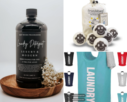 Laundry products cover photo collage