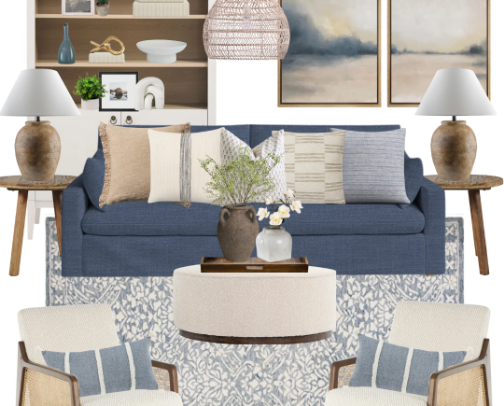 Coastal Cottage Vibes for the Living Room cover photo collage