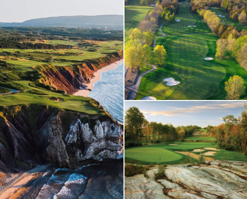 Tee off in Canada and let the Landscape do the Talking. cover photo collage