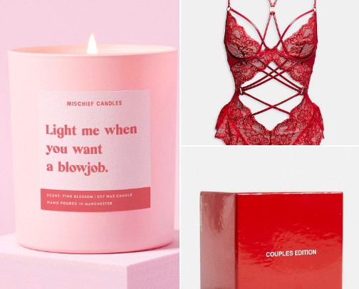 Spice things up in the boudoir this V-Day! cover photo collage