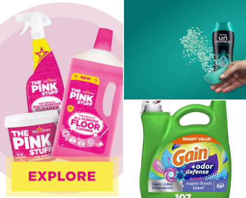 Cleaning products cover photo collage