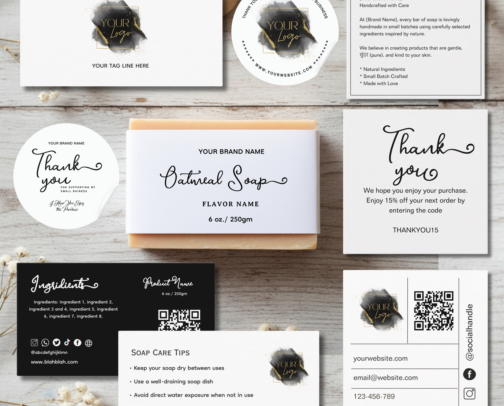 Custom Soap Labels for Homemade Brands 2026 | Waterproof, Editable, Zazzle Templates cover photo collage