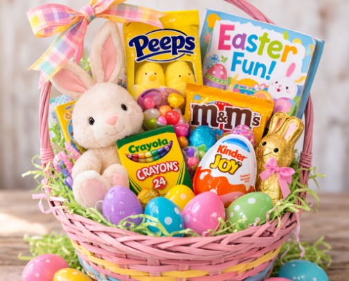 Easter Basket Stuffers for babies, toddlers and kids! cover photo collage