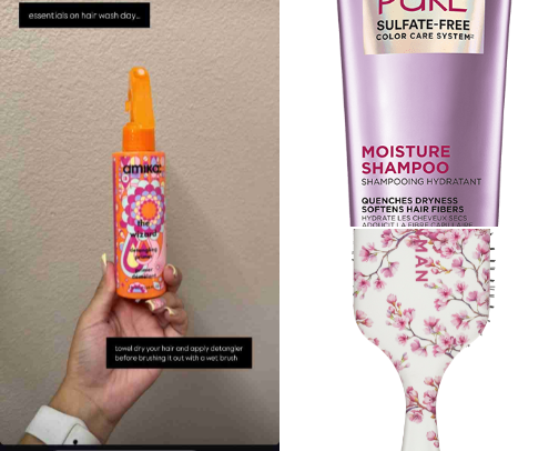 Hair products cover photo collage