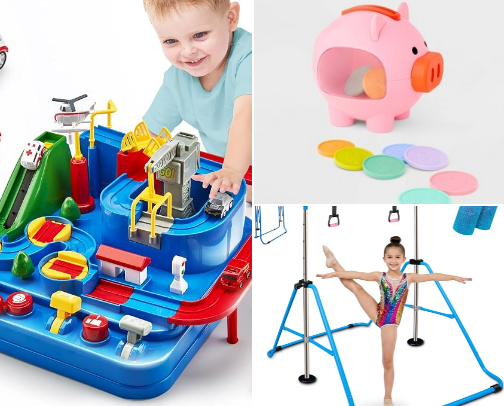 Fun toys for 2 and 5 year old! cover photo collage