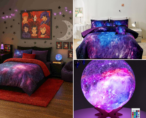 Things to make a cute teen girl room who likes art, sky, and anime cover photo collage