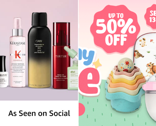 Beauty products cover photo collage